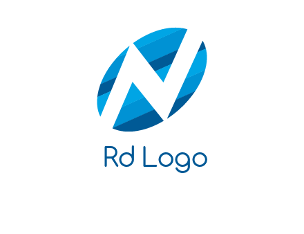letter N inside oval shape logo