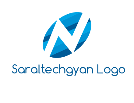 letter N inside oval shape logo