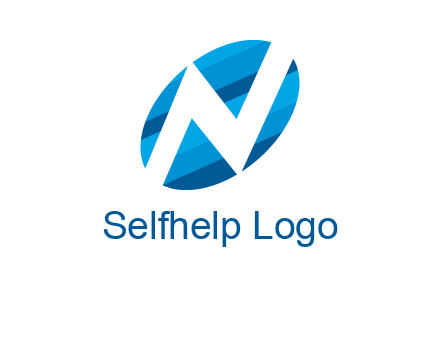 letter N inside oval shape logo