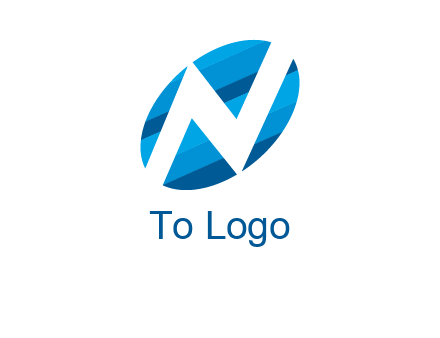 letter N inside oval shape logo