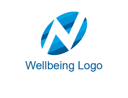 letter N inside oval shape logo