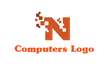 digital letter N logo