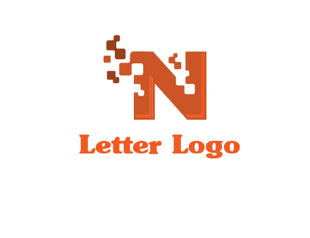 digital letter N logo