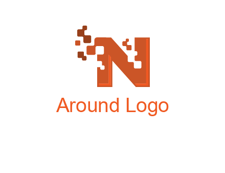 digital letter N logo