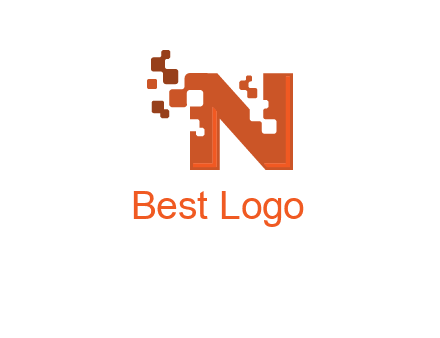 digital letter N logo