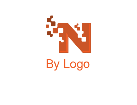 digital letter N logo