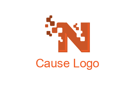 digital letter N logo