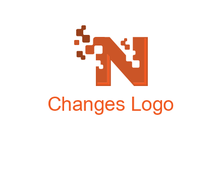 digital letter N logo