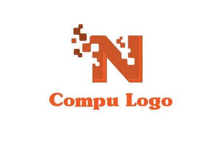 digital letter N logo