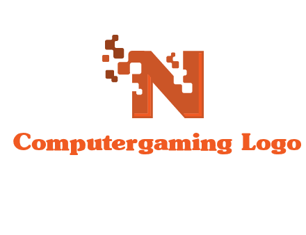 digital letter N logo