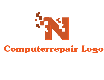 digital letter N logo