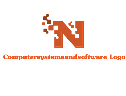 digital letter N logo