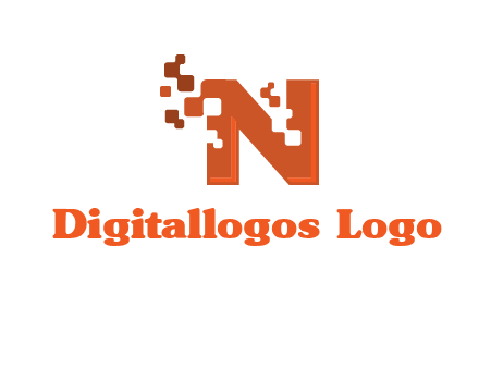 digital letter N logo