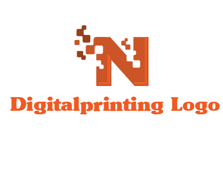 digital letter N logo