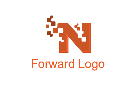 digital letter N logo
