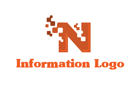 digital letter N logo