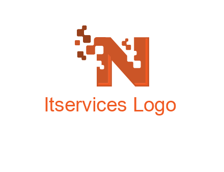 digital letter N logo