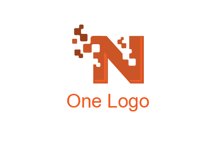 digital letter N logo