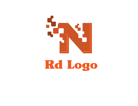 digital letter N logo