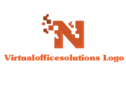 digital letter N logo
