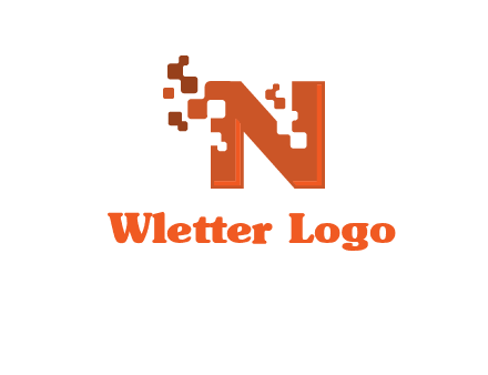 digital letter N logo