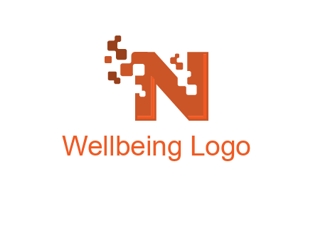 digital letter N logo