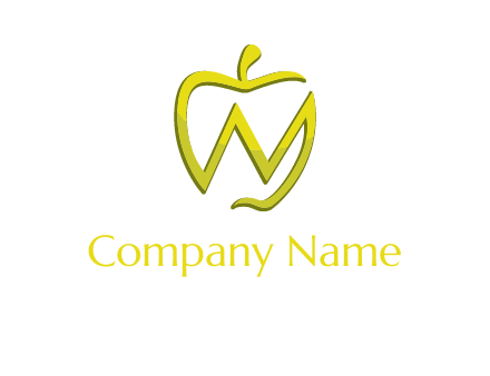 letter N incorporated with apple logo