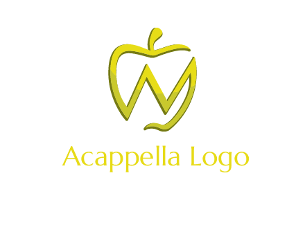 letter N incorporated with apple logo