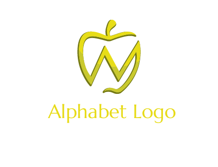 letter N incorporated with apple logo