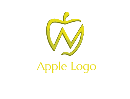 letter N incorporated with apple logo