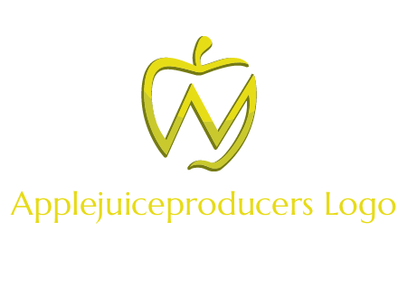 letter N incorporated with apple logo