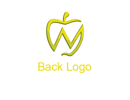 letter N incorporated with apple logo