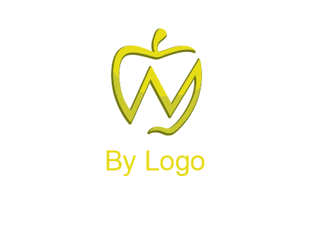 letter N incorporated with apple logo