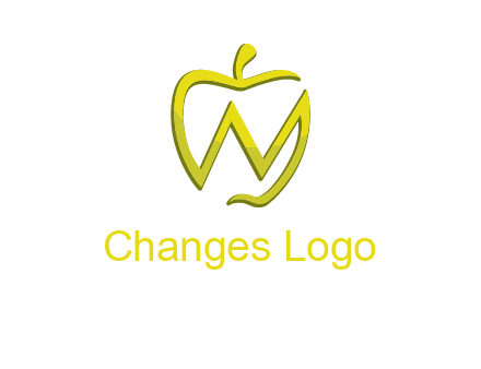 letter N incorporated with apple logo
