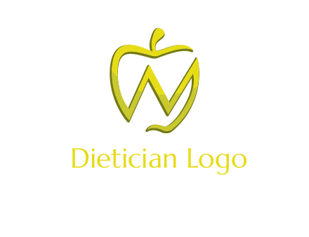 letter N incorporated with apple logo