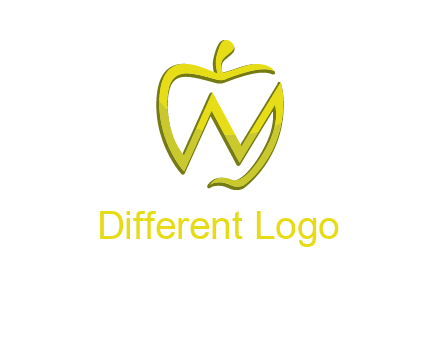 letter N incorporated with apple logo