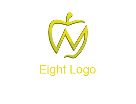 letter N incorporated with apple logo