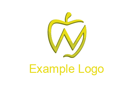 letter N incorporated with apple logo