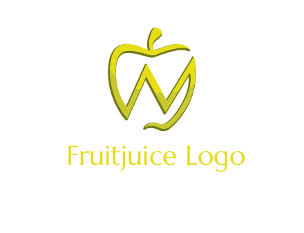 letter N incorporated with apple logo