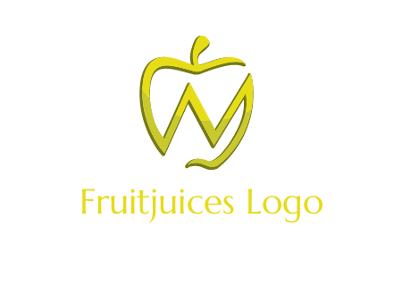 letter N incorporated with apple logo