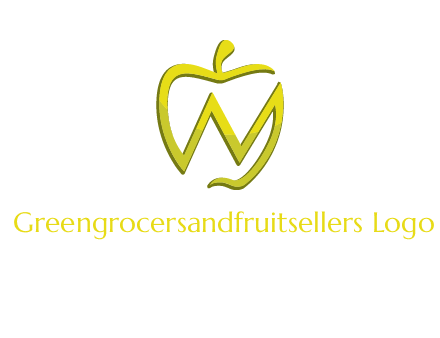 letter N incorporated with apple logo