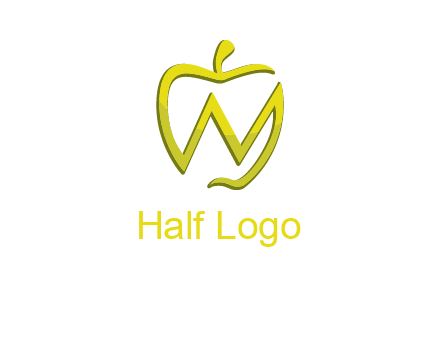 letter N incorporated with apple logo