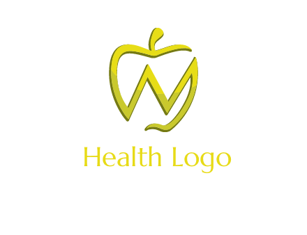 letter N incorporated with apple logo
