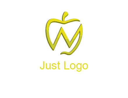 letter N incorporated with apple logo