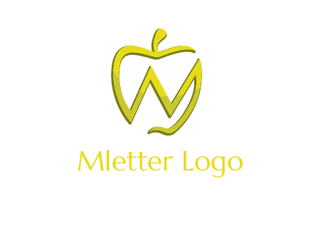 letter N incorporated with apple logo