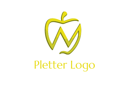 letter N incorporated with apple logo