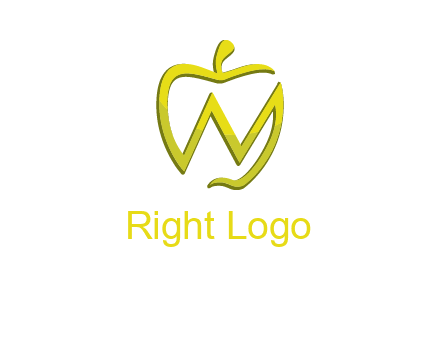 letter N incorporated with apple logo