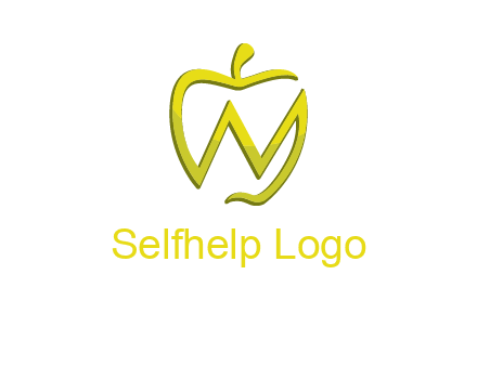 letter N incorporated with apple logo