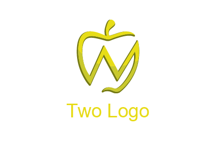 letter N incorporated with apple logo