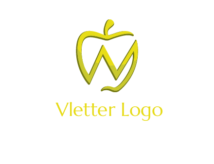 letter N incorporated with apple logo